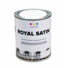 Эмаль алкидная универсальная Vincent Royal Satin база А, полуматовая 0,8 л