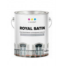 Эмаль алкидная универсальная Vincent Royal Satin база С, полуматовая 2,32 л