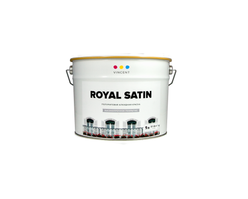 Эмаль алкидная универсальная Vincent Royal Satin база С, полуматовая 8,1 л