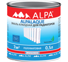 Эмаль Alpa Alpalaque для радиаторов отопления полуматовая 0,5л