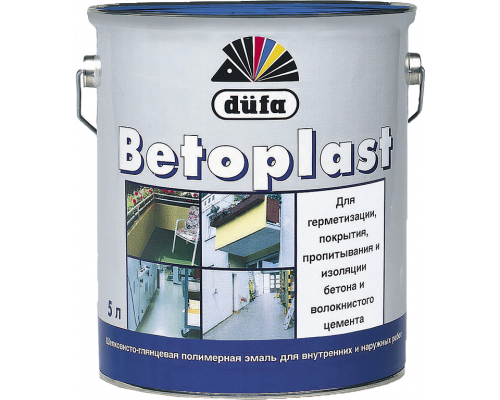 Эмаль для бетонных полов полимерная Dufa Betoplast шелковисто-глянцевая кремниевая 5 л.