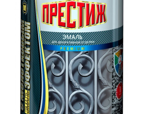 Эмаль для декоративной отделки с молотковым эффектом быстросохнущая Бронзовая 0,8 л.,"Престиж"