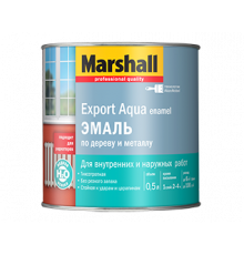 Эмаль для дерева и металла водная Marshall Export Aqua полуматовая светло-серая 0,5 л.