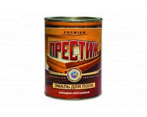 Эмаль для пола алкидно-уретановая быстросохнущая красно-коричневая 0,9 кг.,"Престиж"