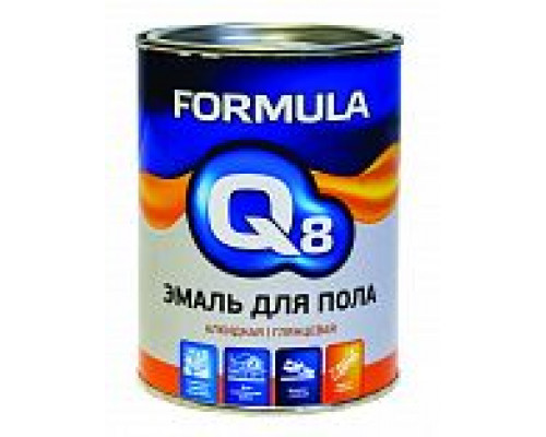 Эмаль для пола Formula Q8 ПФ-266 жёлто-коричневая 0,9 кг.