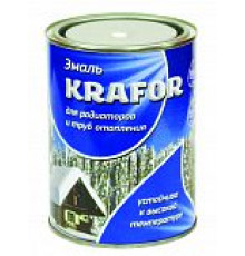 Эмаль для радиаторов белая 0,9 кг. "KRAFOR"