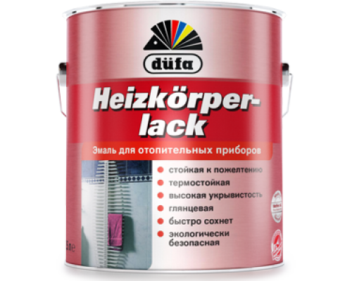 Эмаль для радиаторов Dufa Heizkorperlack глянцевая белая 0,75 л. RAL 9010