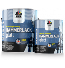 Эмаль на ржавчину Premium Hammerlack 3-в-1 молотковая коричневая 0,75 л. Dufa