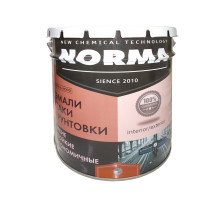 Эмаль ПФ-115  "Норма" глянцевая КРАСНО-КОРИЧНЕВАЯ 1,9 кг  Novocolor