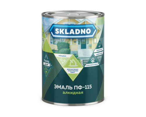 Эмаль ПФ-115 Skladno алкидная глянцевая синяя 2,6 кг.
