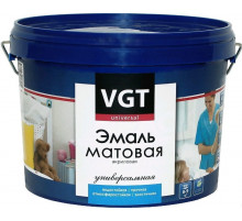 Эмаль универсальная акриловая матовая VGT / ВГТ ВД-АК-1179 супербелая 3 кг.