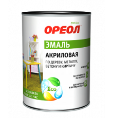 Эмаль универсальная акриловая Ореол глянцевая вишневая 1,9 кг.