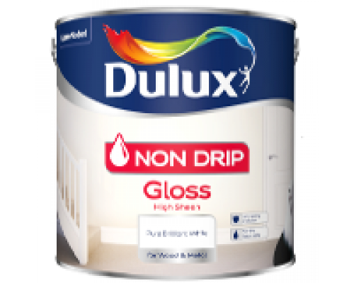 Эмаль универсальная алкидная Dulux Non Drip Gloss глянцевая белая 2,5 л.