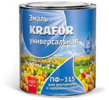 Эмаль универсальная атмосферостойкая ПФ–115 Розовая 1,8 кг.,"Krafor"