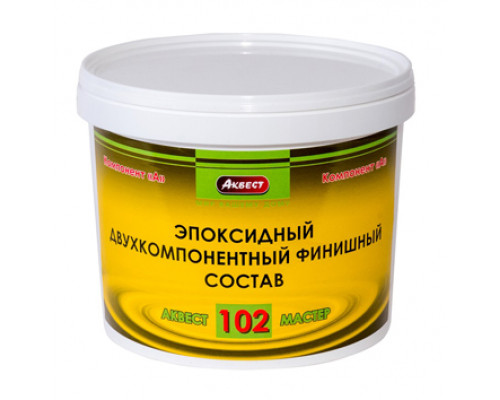 Эпоксидный двухкомпонентный состав для финишного устройства наливных полов Аквест-102 компонент "А" 3,8 кг.