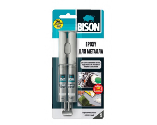 Эпоксидный клей Bison EPOXY METAL CRD 24ML