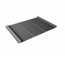 Фальцевая кровля Grand Line Кликфальц Line Drap-double TX RAL 7024 Мокрый асфальт 0,45 мм.