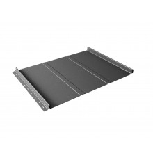 Фальцевая кровля Grand Line Кликфальц Line Drap-double TX RAL 7024 Мокрый асфальт 0,45 мм.