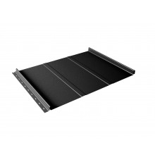 Фальцевая кровля Grand Line Кликфальц Line Velur X RAL 9005 Черный 0,5 мм.