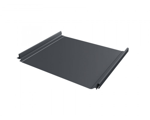 Фальцевая кровля Grand Line Кликфальц Pro Satin Matt TX RAL 7024 Мокрый асфальт 0,5 мм.