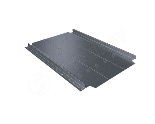 Фальцевая кровля Smart Фальц Pro узкое ребро жесткости CORUNDUM50® матовый RAL 7011 Серый 0,5 мм.
