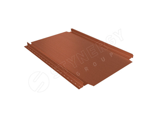 Фальцевая кровля Stynergy Smart Фальц Pro гофрированный CORUNDUM50 матовый RAL 8004 Коричневый 0,5 м