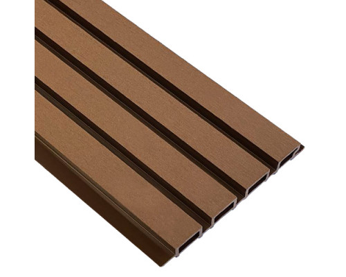 Фасадная реечная панель EasyDecking Вуд-Икс 219 х 26 х 3010 мм. Коричневый