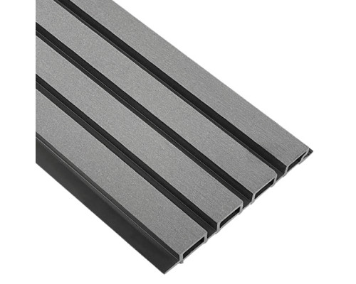 Фасадная реечная панель EasyDecking Вуд-Икс 219 х 26 х 3010 мм. Серый