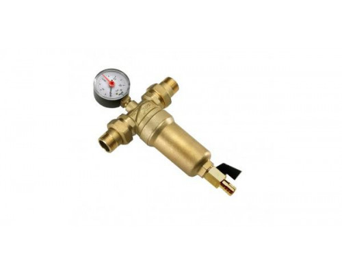Фильтр с манометром металлический корпус 1/2" TIM JH-1001 Y2