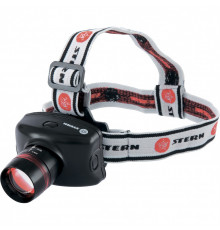 Фонарь наголовный Zoom, 3 W Led CRE Q5, 160Лм, 100 м, 3 режима: 100%-50%-строб, 3 х ААА Stern
