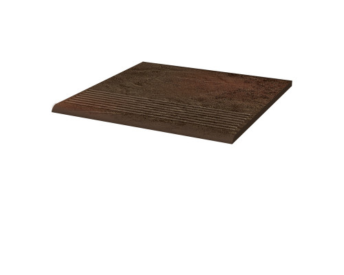 Фронтальная клинкерная ступень простая Paradyz Semir Brown 300 x 300 x 11 мм.