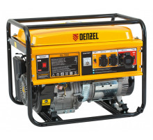 Генератор бензиновый GE 7900, 6.5 кВт, 220 В/50 Гц, 25 л, ручной пуск Denzel
