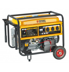 Генератор бензиновый GE 7900E, 6.5 кВт, 220 В/50 Гц, 25 л, электростартер Denzel