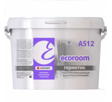 Герметик акриловый быстросохнущий паропроницаемый для окон Ecoroom AS 12 белый 15 кг.