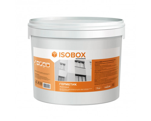 Герметик акриловый для межпанельных швов ISOBOX серый 5 л. Технониколь