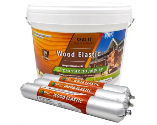 Герметик акриловый для швов Sealit Wood Elastic Дуб 10 л.