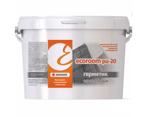 Герметик двухкомпонентный полиуретановый для межпанельных швов Ecoroom PU 20 серый 16 кг.