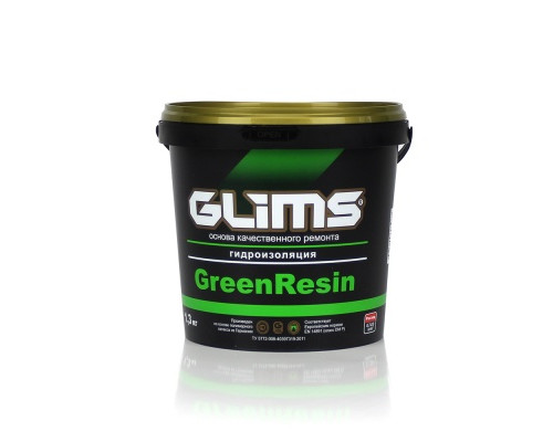Герметик гидроизоляционный полимерный GLIMS GreenResin 15 кг.