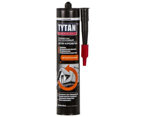 Герметик каучуковый для кровли Tytan Professional красный 310 мл.