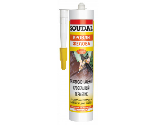 Герметик кровельный Soudal Aquafix / Аквафикс прозрачный 280 мл. 122020