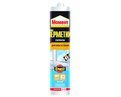 Герметик Момент силикон. для окон прозрачный 280 мл. (1/12) "Henkel"