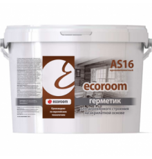 Герметик однокомпонентный акриловый для покрытий из древесины Ecoroom AS 16 белый 15 кг.