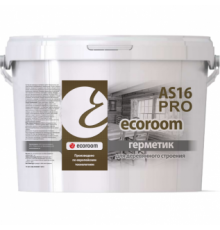 Герметик однокомпонентный акриловый для покрытий из древесины Ecoroom AS 16 PRO белый 7 кг.