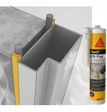 Герметик однокомпонентный огнестойкий Sikasil®-670 Fire серый 300 мл. Sika