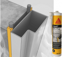 Герметик однокомпонентный огнестойкий Sikasil®-670 Fire серый 600 мл. Sika