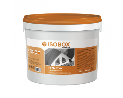 Герметик пароизоляционный акриловый ISOBOX внутренний Б белый 5 л. / 7 кг. Технониколь