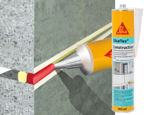 Герметик полиуретановый однокомпонентный для герметизации швов Sikaflex® Construction+ белый 600 мл.