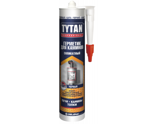 Герметик Силикатный для Каминов Tytan Professional черный 280 мл.