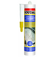 Герметик силиконовый нейтральный санитарный Soudal белый 300 мл. 118312