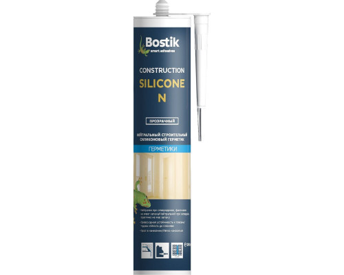 Герметик силиконовый нейтральный универсальный Bostik Construction Silicone N прозрачный 310 мл.